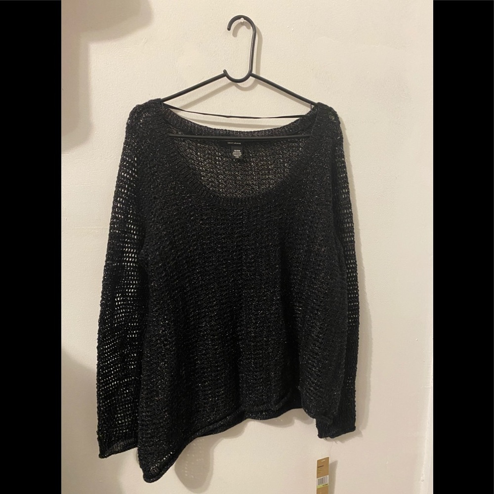 DKNY Metallic knit sweater